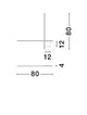 Cross LED Wandleuchte 80cm 2-flammig 2700K
