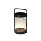 Crotone LED Solar Laterne in schwarz mit Dämmerungssensor und dimmbarer Helligkeit, ideal für den Außenbereich.