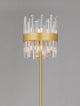 Crown Stehlampe Gold mit elegantem, goldenem Finish und modernen Lichtleisten für stilvolle Raumbeleuchtung.