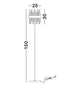 Crown Stehlampe Gold mit Maße 150 cm Höhe und 25 cm Breite, modernes Design für stilvolle Beleuchtung.