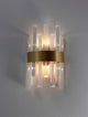 Crown Wandleuchte Gold-Satiniert mit edlen Materialien und handgearbeiteter Verarbeitung von Nova Luce.