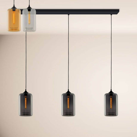 s.luce Candeeiro suspenso para sala de jantar Cruet Up 2 a 5 luzes 160cm