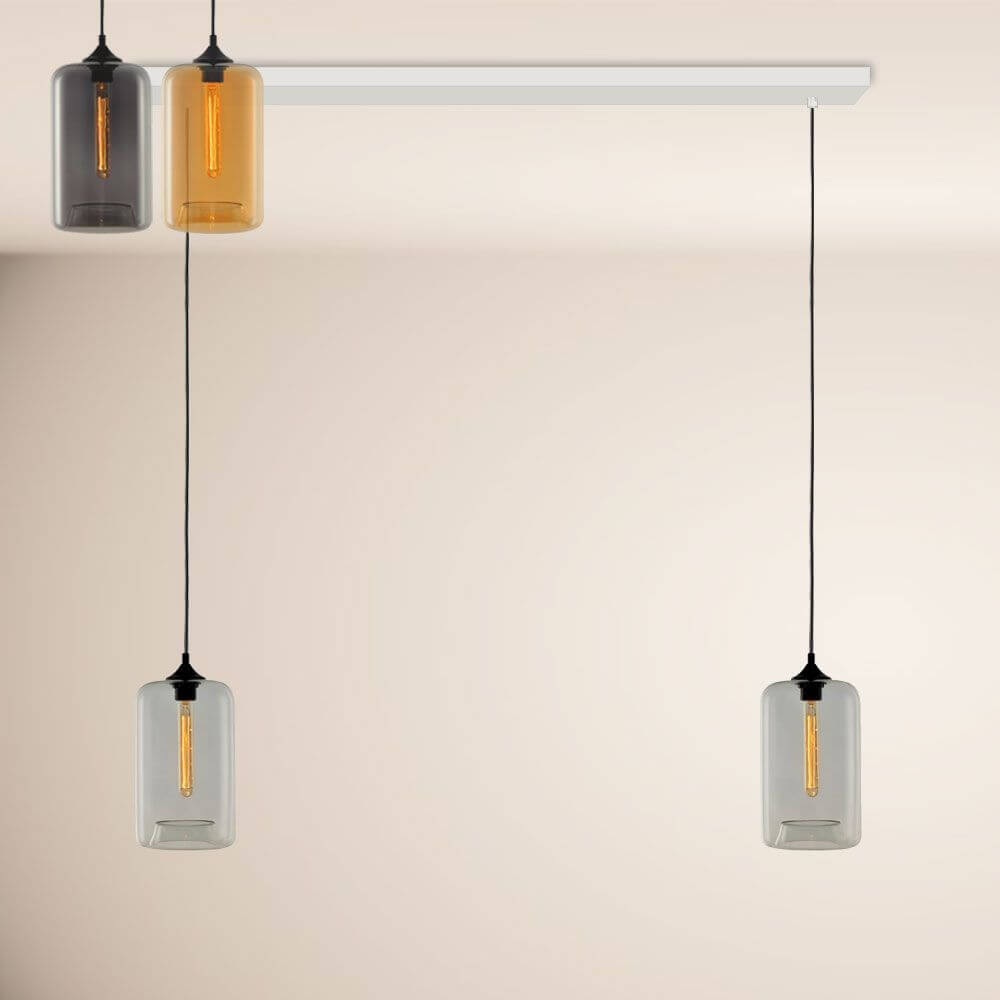 s.luce Candeeiro suspenso para sala de jantar Cruet Up 2 a 5 luzes 160cm