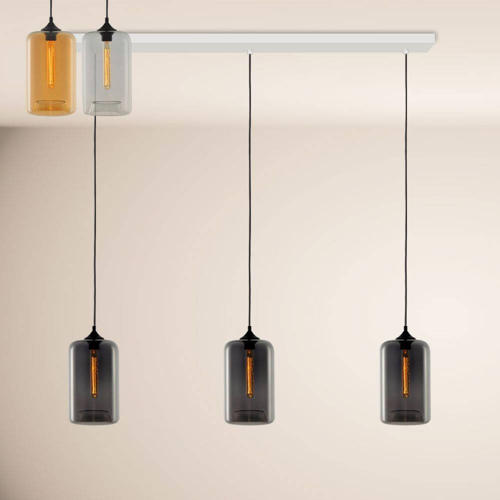 s.luce Candeeiro suspenso para sala de jantar Cruet Up 2 a 5 luzes 160cm