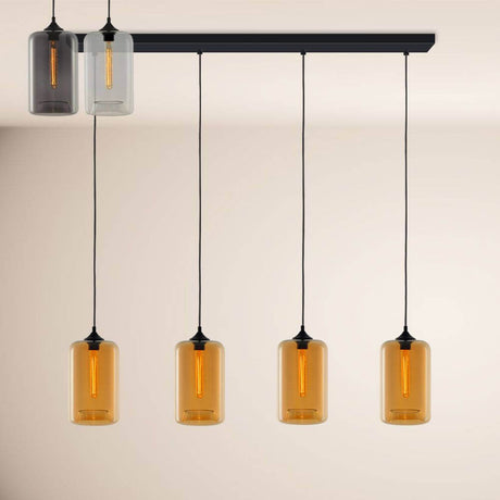 s.luce Candeeiro suspenso para sala de jantar Cruet Up 2 a 5 luzes 160cm