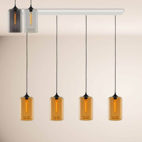 s.luce Candeeiro suspenso para sala de jantar Cruet Up 2 a 5 luzes 160cm