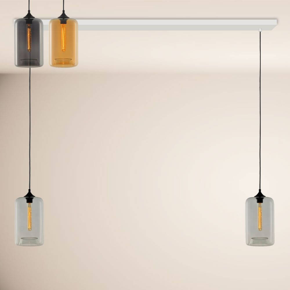 s.luce Candeeiro suspenso para sala de jantar Cruet Up 2 a 5 luzes 160cm