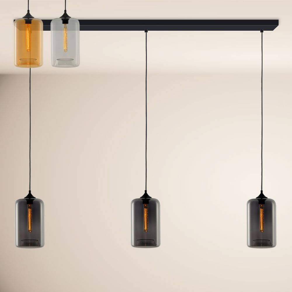 s.luce Candeeiro suspenso para sala de jantar Cruet Up 2 a 5 luzes 160cm