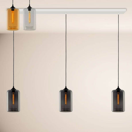 s.luce Candeeiro suspenso para sala de jantar Cruet Up 2 a 5 luzes 160cm