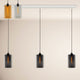 s.luce Cruet Up lampada a sospensione per sala da pranzo da 2 a 5 luci 160 cm