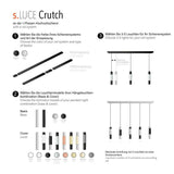 s.luce Crutch hanglamp 1-krings railsysteem Centrum voeding