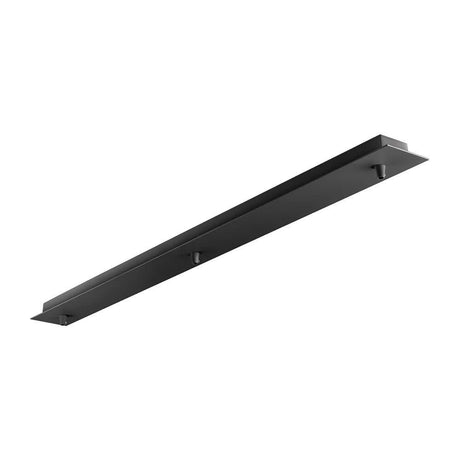 Cup loftskinne til 3 pendler, sort, elegant metal-loftroset i mat sort.