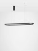 Cuppe LED Pendelleuchte 3000K schwarz, schlankes Aluminium-Acryl Design, 56W, 6989 Lumen, warmweißes Licht für Wohn- und Essbereiche