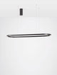 Alt Tag: Cuppe LED Pendelleuchte 3000K schwarz, schlankes Aluminium-Acryl Design, 56W 6989 Lumen warmweiß 3000K, Esszimmerlampe