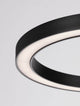 Cuppe LED Pendelleuchte 3000K – minimalistischer schwarzer Ring aus Aluminium mit warmweißem 3000K LED-Licht, eleganter Blickfang für Wohn- und Essbereiche