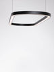 Cuppe LED Pendelleuchte 3000K – schwarze, schlanke quadratische LED-Hängelampe aus Aluminium und Acryl, warmweißes Licht 3000K für Wohn- und Essbereich