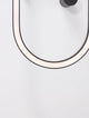 Cuppe LED Pendelleuchte 3000K – schwarzes schlankes Aluminium-Oval mit warmweißem LED-Licht (3000K), minimalistisches Design für Wohn- und Essbereich