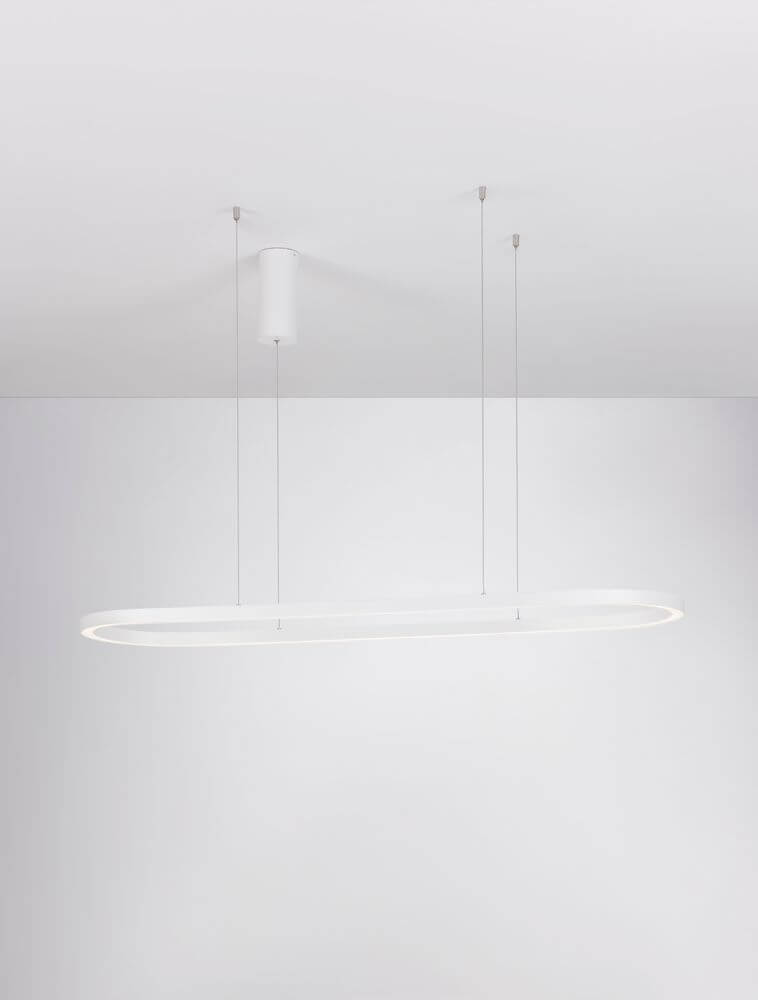 Cuppe LED Pendelleuchte 3000K – schlanke schwarze Aluminium-LED-Pendelleuchte, 56W, 6989 Lumen, warmweiß 3000K, eleganter Esszimmer-Blickfang
