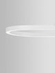 Cuppe LED Pendelleuchte 3000K weiße ovale Leuchte aus Aluminium und Acryl, schlankes minimalistisches Design, warmweißes 3000K Licht, eleganter Blickfang