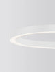 Cuppe LED Pendelleuchte 3000K - minimalistischer weißer Ring aus Aluminium mit warmweißem LED-Licht, eleganter Blickfang für Wohn- und Essbereiche