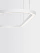 Alt Tag: Cuppe LED Pendelleuchte 3000K weißes, minimalistisches Aluminiumring-Design mit warmweißem Licht für Wohn- und Essbereich