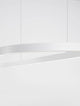 Alt Tag: Cuppe LED Pendelleuchte 3000K weißes schlankes Aluminium-Design, warmweißes 3000K Licht, minimalistisches modernes Wohnraum-Leuchtenhighlight