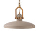 Cyg Beton-Hängeleuchte Ø 40cm im Industrial-Look mit goldenen Metallelementen.