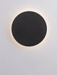 Cyrcle LED Wandleuchte Ø 22cm 3000K mit schwarzem Design und indirekter Beleuchtung
