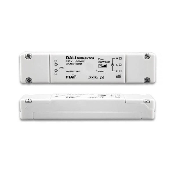 DALI-Universal-Dimmaktor 230V 10-300W weiß, DALI-Steuereingang DT4, Phasenan- und abschnitt, 230V dimmbar