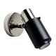 DCWéditions Biny Spot Wandleuchte in Schwarz und Nickel, verstellbar und fokussierbar, modernes Design