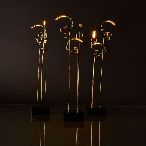 DCWéditions Boucle LED lampe de table rechargeable noir or - lampes design modernes dans un espace élégant