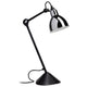 DCWéditions Gras N°205 Tischlampe mit schwenkbarem Schirm in Schwarz und Chrom, designt von Bernard-Albin Gras.