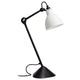 DCWéditions Gras N°205 Tischlampe mit schwenkbarem Schirm, ikonisches Leuchtendesign von 1921 in Schwarz und Weiß.