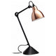 Moderne DCWéditions Gras N°205 Tischlampe mit schwenkbarem Schirm in schwarz und Kupfer.