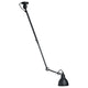 DCWéditions Gras N°302 Deckenlampe in Schwarz mit ausziehbarem Arm, ikonisches Design der 20er Jahre.