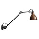 DCWéditions Gras N°304 L40 Wandlampe mit schwarzem Arm und kupferner Schirm, Designklassiker von Bernard-Albin Gras.