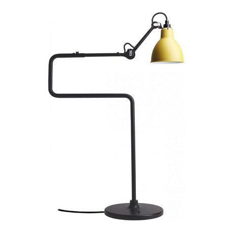 DCWéditions Gras N°317 Tischlampe mit Schirm schwenkbar in Schwarz und Gelb