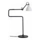 DCWéditions Gras N°317 Tischlampe mit Schirm schwenkbar mit schwarzem Gestell und weißem Schirm