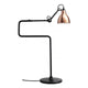 DCWéditions Gras N°317 Tischlampe mit Schirm schwenkbar in modernem Design und schwarz-goldenem Finish.
