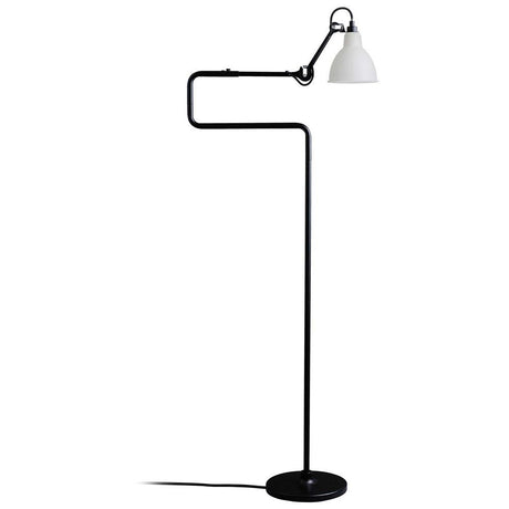 DCWéditions Gras N°411 floor lamp with swivelling shade in black and white, stylish design for any room.