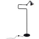 DCWéditions Gras N°411 Stehlampe mit drehbarem schwarzen Schirm und elegantem Design.