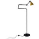 DCWéditions Gras N°411 Stehlampe in Schwarz und Raw Kupfer, drehbar und ergonomisch, ikonisches Design aus 1922.