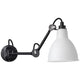 DCWéditions Gras N°204 M Wandleuchte in Schwarz mit weißem Lampenschirm, moderne Wandlampe für stilvolles Licht.
