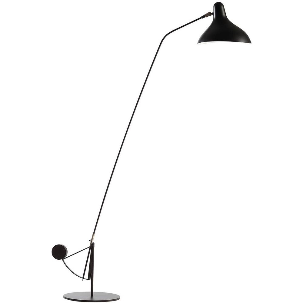 Schwarze DCWéditions Mantis BS1 Leseleuchte, schwenkbar mit elegantem Design und stilvollem Leuchtenschirm.