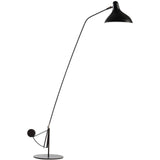 Schwarze DCWéditions Mantis BS1 Leseleuchte, schwenkbar mit elegantem Design und stilvollem Leuchtenschirm.