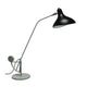 DCWéditions Mantis BS3 Retro Tischleuchte verstellbar mit flexiblem Arm und schwarzem Lampenschirm.