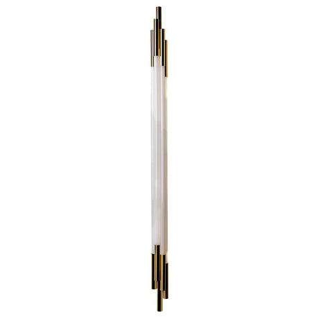 DCWéditions Org LED-vegglampe med staver av opalglass og anodisert aluminium, flott design for ganger.