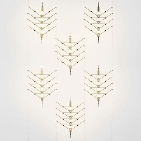 DCWéditions VVV Modul enkeltmodul pendellampe i gullfarge med slank, moderne design.