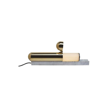 DCWéditions ISP LED marmor bordlampe messinglakkert på marmorbase med diffusor i polykarbonat.