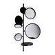 DCWéditions Tell Me Stories LED Wandleuchte mit Spiegeln und Ablagen, modernes Design in mattem Schwarz.